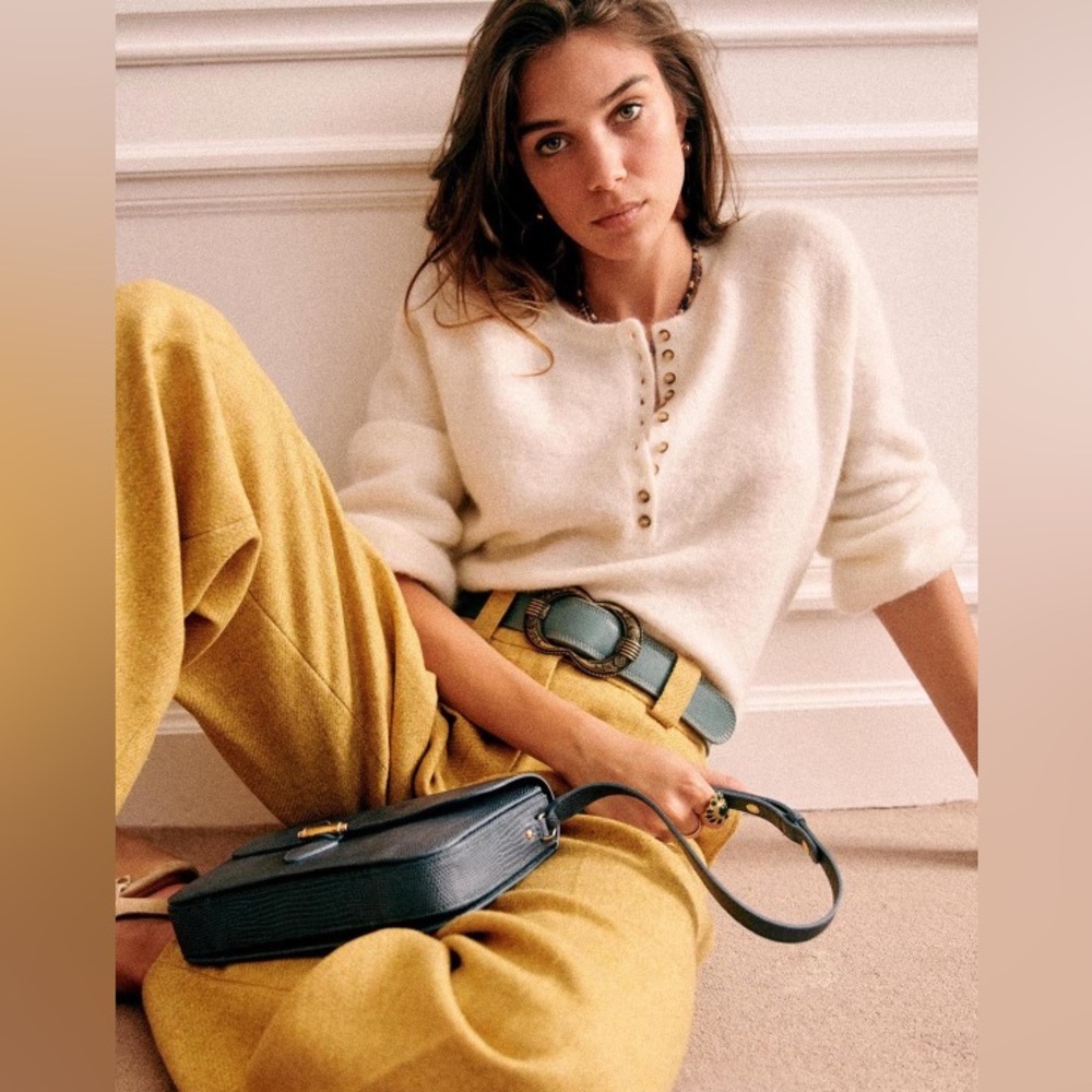 Sézane Léon ecru wool jumper
